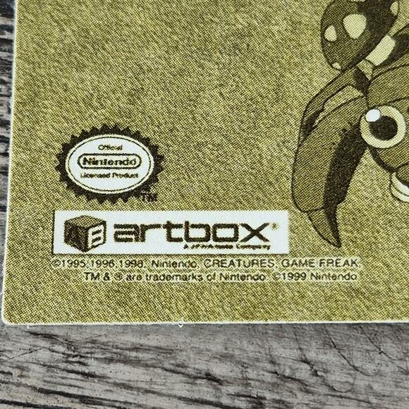 Vintage 1999 Paras Pokemon Artbox Gold Sticker Paras #R12 Series 1 - Picture 7 of 9